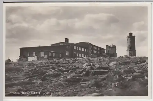 (19018) Foto AK Brocken, Harz, Gipfel 1934