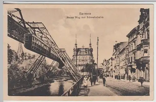 (18801) AK Barmen, Neuer Weg mit Schwebebahn 1943