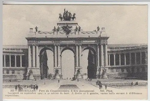 (18676) AK Bruxelles, Brüssel, Arc Monumental, Feldpost 1914