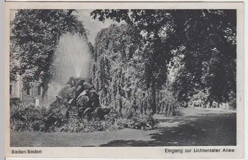 (17321) AK Baden-Baden, Lichtentaler Allee, gel. 1953