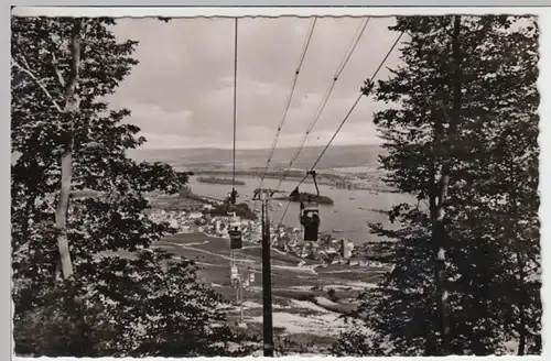 (16896) Foto AK Rüdesheim (Rhein), Drahtseilbahn zum Niederwald, nach 1945