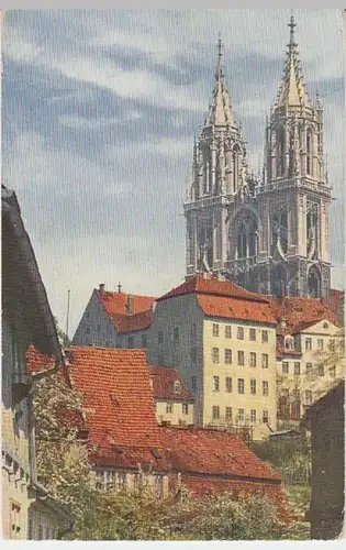 (16635) AK Meißen, Dom, Türme, vor 1945