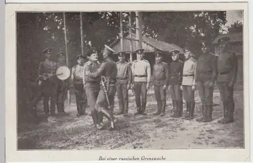 (16294) AK Militaria, Russische Grenzwache, Feldpost 1916