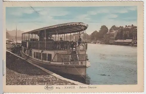 (15708) AK Namur, Touristenboot, vor 1945