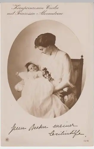 (12044) Foto AK Kronprinzessin Cecilie, Prinzessin Alexandrine 1915