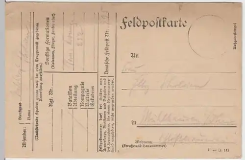 (5390) Feldpostkarte 1918