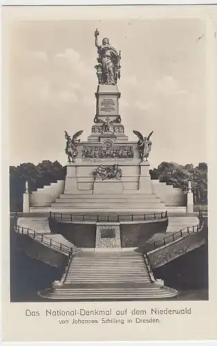 (5359) Foto AK Rüdesheim am Rhein, Nationaldenkmal 1927