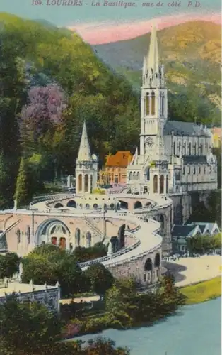 (1765) AK Lourdes, Basilika 1938