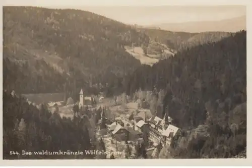 (397) AK Wölfelsgrund, Schlesien, Panorama, Sonderstempel 1934