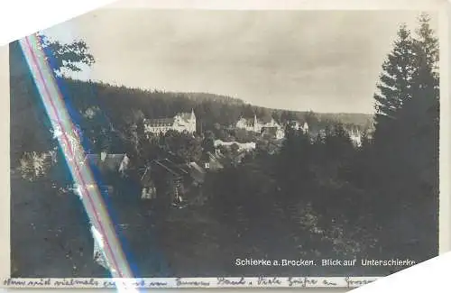 AK - Schierke am Brocken Blick auf Unterscierke versandt 1930