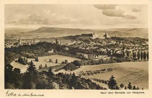 AK - Gotha, du schöne Gartenstadt nach dem Gemälde von Hellgrewe