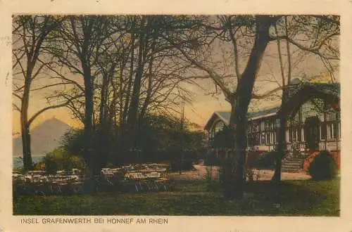 AK - Insel Grafenwerth bei Honnef am Rhein Schnurbusch & Lüer Domäne