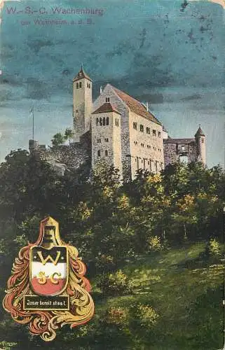 AK - W. - S. - C. Wachenburg bei Weinheim a. d. B.