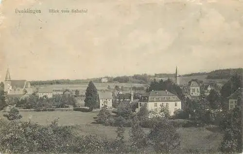 AK, Feldpost Denklingen, Blick vom Bahnhof, versandt