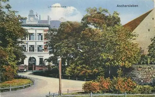 AK - Aschersleben Louisenschule Litho nicht versandt