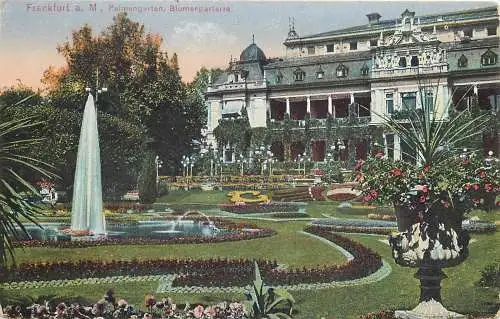 Ansichtskarte Palmengarten Frankfurt am Main Blumenparterre nicht versandt