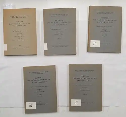 Gorissen, Friedrich: Regesten zur politischen Geschichte des Niederrheins I. (Stadtrechnungen von Wesel. Band 1 bis 4 + Registerband (= Publikationen der Gesellschaft für Rheinische Geschichtskunde LV). 