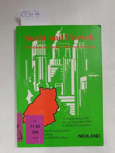 Weiser, Eva, Dietmar Mieth und Dietmar Czycholl: Sucht und Umwelt: Phänomene der (Innen)Welt-Verschmutzung
 14. Landestagung 1993 in Stuttgart-Hohenheim. 