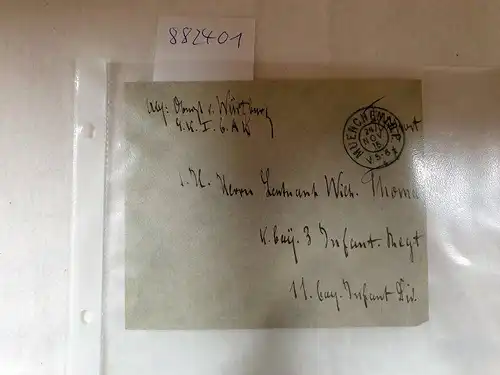 Thoma, Wilhelm (Ritter von): Tagebücher vom 15.9.1936 bis 18.3.1939 (in Kopie) : (inklusive 1 Original-Feldpost-Kuvert datiert mit Poststempel des 24.11.1916, handschriftlich adressiert an "Herrn Leutnant...