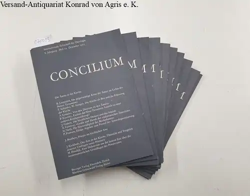 Direktionskomitee: Concilium. Internationale Zeitschrift für Theologie, 8. Jahrgang, 1972, Komplett!. 