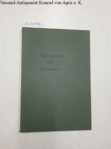 Tolstoi, Leo: Patriotismus und Regierung 
 einzige im Auftrage des Verfassers hergestellte Übersetzung von Wladimir Czumikow. 