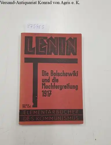 Lenin, W.I: Die Bolschewiki und die Machtergreifung 1917, Teil 1
 mit einem Vorwort, herausgegeben von Alexander Emel, ( = Elementarbücher des Kommunismus, Band 27). 