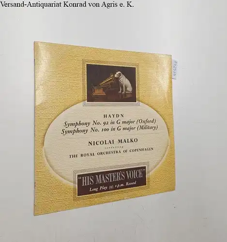 His Master's Voice CLP 1028 : NM / NM, Symphony Nr. 92 in G major Oxford : No. 100 in G major Military : Nicolai Malko : Royal Orchestra of Copenhagen