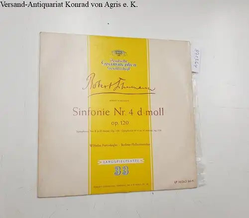 Deutsche Grammophon LP 16 063 : NM / VG+, Sinfonie Nr. 4 d-moll : Wilhelm Furtwängler : Berliner Philharmoniker