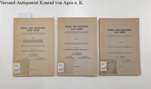 Steinhauser, F., O. Eckel und F. Sauberer: Klima und Bioklima von Wien, Eine Übersicht mit besonderer Berücksichtigung der Bedürfnisse der Stadtplanung und des Bauwesens. I-IIII. 