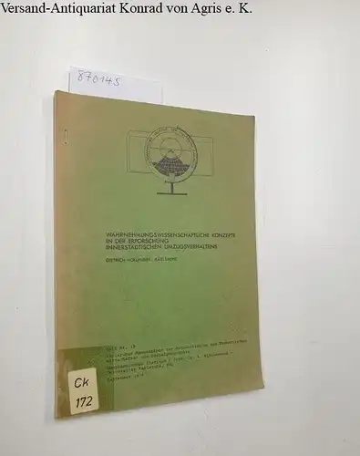 Höllhuber, Dietrich: Wahrnehmungswissenschaftliche Konzepte in der Erforschung innerstädtischen Umzugsverhaltens
 Karlsruher Manuskripte zur Mathematischen und Theoretischen Wirtschafts- und Sozialgeographie - Heft Nr. 19. 