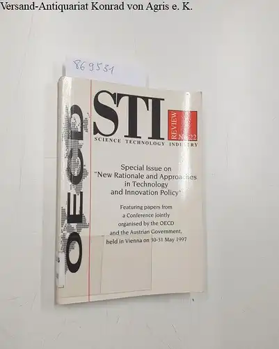 OECD: Special Issue on "New Rationale and Approaches in Technology and Innovation Policy"
 Sti Review. Science - Technology - Industry. 