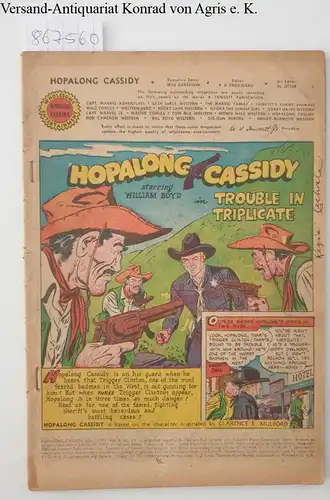 Fawcett Publication: Hopalong Cassidy No. 53 : Trouble in Triplicate. 