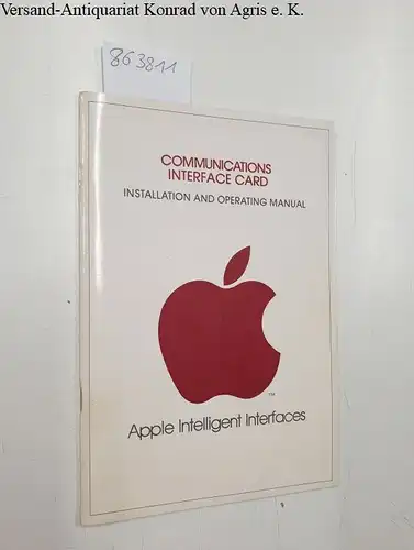 Apple Intelligent Interfaces: Apple Intelligent Interfaces Communications Interface Card Installation and Operation Manual. 