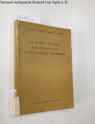 Fisiak, Jacek: An introductory English-Polish contrastive grammar. 