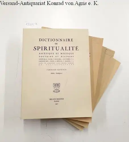 Derville, A. (Hg.), André Rayez (Hg.) A. Solignac (Hg.) u. a: Dictionnaire de Spiritualité - Fascicules XLIV-XLV, XLVI-XLVII, XLVIII-XLIX et L-LI [=Tome VII Haakman-Izquierdo]
 Ascétique et Mystique - Doctrine et Histoire. 