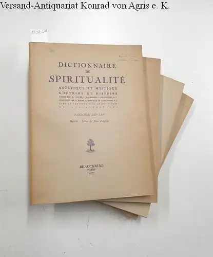 Derville, A. (Hg.), André Rayez (Hg.) A. Solignac (Hg.) u. a: Dictionnaire de Spiritualité - Fascicules LXIV-LXV, LXVI-LXVII, LXVIII-LXIX et LXX-LXXI [=Tome X Mabille-Mythe]
 Ascétique et Mystique - Doctrine et Histoire. 