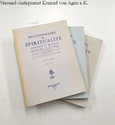 Derville, A. (Hg.), P. Lamarche (Hg.) A. Solignac (Hg.) u. a: Dictionnaire de Spiritualité - Fascicules CII-CIII, CIV-CV et CVI-CVII [=Tome XVI Ubald d'Alençon-Zypaeus]
 Ascétique et Mystique - Doctrine et Histoire. 