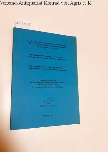 Schuh, Hermann: Untersuchungen zur Maximierung der Samenausbeute erbwertgeprüfter Bullen in der lünstlichen Besamung
 Inaugural-Dissertation zur Erlangung der tiermedizinischen Doktorwürde der Tierärztlichen Fakultät der...