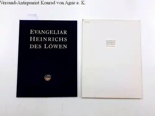 Insel, Verlag: Evangeliar Heinrichs des Löwen. 2 Originalfaksimilenlätter: Krönungsbild Blatt 171v und Textseite Blatt 104 r Maiestas Domini. Blatt 172 r und eine Textseite Blatt 103 v. 