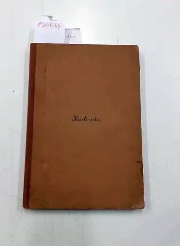 Badischer Techniker-Verein (Hrsg.): Karlsruhe im Jahre 1870 : Baugeschichtliche und ingenieurwissenschaftliche Mittheilungen
 den Mitgliedern der XVI. Versammlung Deutscher Architecten und Ingenieure : mit 49 Illustrationen...