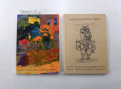 Galerie Kornfeld (Hrsg.): Auktion 224 - Teil I: 150 ausgewählte Kunstwerke des 19. und 20. Jahrhunderts, Teil II: Kunstwerke des 19. und 20. Jahrhunderts. Bilder - Aquarelle - Zeichnungen - Graphik - Skulpturen - Illustrierte Bücher - Dokumentation. 