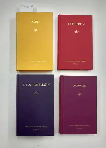 Novalis (von Hardenberg), Georg Philipp Friedrich, E.T.A. (Ernst Theodor Amadeus) Hoffmann Friedrich Hölderlin u. a: Lesepaket Deutsche Romantik (Konvolut 4 Bücher). 