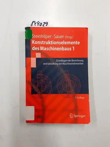 Albers, Albert (Mitwirkender): Konstruktionselemente des Maschinenbaus; Teil: 1., Grundlagen der Berechnung und Gestaltung von Maschinenelementen
 Autoren: Albert Albers. 