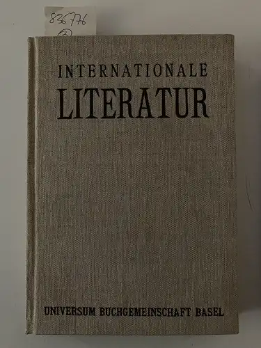 Internationale Vereinigung revolutionärer Schriftsteller: Internationale Literatur
 hrsg v. internationale Vereinigung revolutionärer Schriftsteller. 