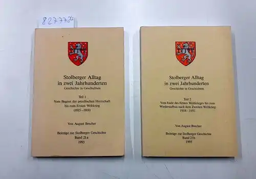 Brecher, August: Stolberger Alltag in zwei Jahrhunderten. Geschichte in Geschichten. Band I und II
 Beiträge zur Stolberger Geschichte Band 21a und 21b. 
