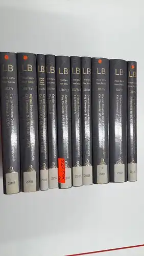 Hellwege [Hrsg.], K.H: Landolt-Börnstein: Zahlenwerte und Funktionen aus Naturwissenschaft und Technik. Konvolut aus 10 Bänden. Gruppe III Band 7: Crystal Structure Data of Inorganic Compounds. 