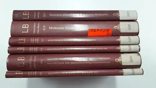 Hellwege [Hrsg.], K.H: Landolt-Börnstein: Zahlenwerte und Funktionen aus Naturwissenschaften und Technik. Konvolut aus 6 Bänden. Gruppe II. 
