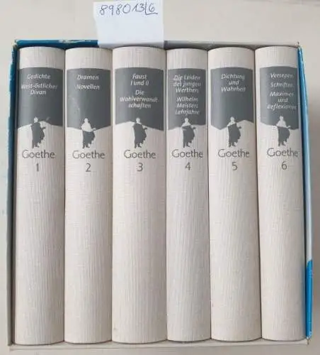 Goethe, Johann Wolfgang: Werke : Jubiläumsausgabe : 6 Bände in illustriertem Schuber : (sehr gut bis fast neuwertig). 