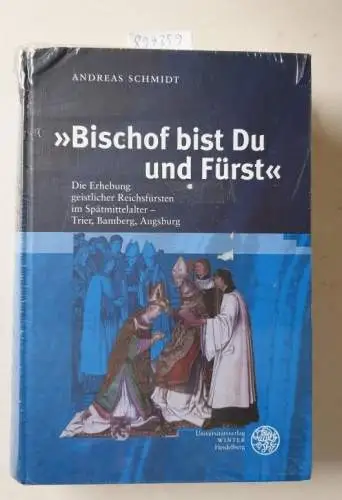 Schmidt, Andreas: Bischof bist Du und Fürst : Die Erhebung geistlicher Reichsfürsten im Spätmittelalter - Trier, Bamberg, Augsburg (Heidelberger Abhandlungen zur Mittleren und Neueren Geschichte, Band 22). 