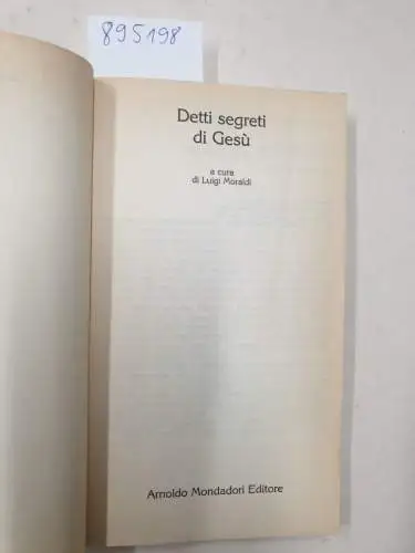 Mondadori: Detti segreti di Gesù. 